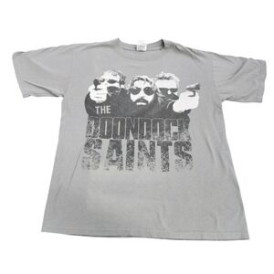 Anvil The Boondock Saints Graphic T-Shirt Gray Mens Medium Movie Cult Classic